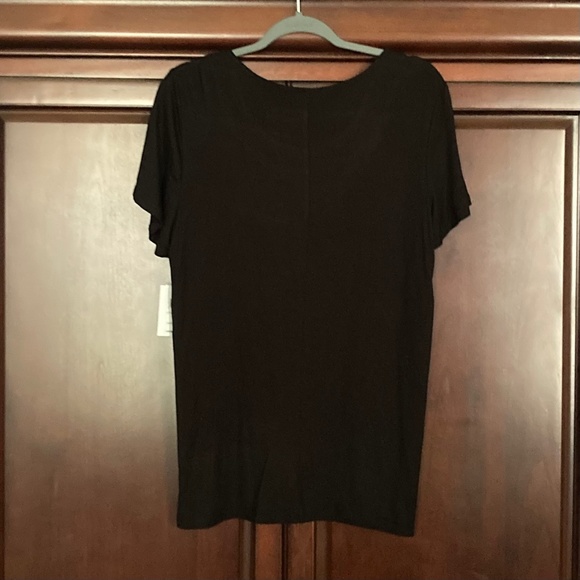 89th + Madison Black T-shirt with Rhinestone Collar - Size L - NWT - Picture 3 of 4